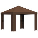 vidaXL Pavillon 3 x 3 m Marron Polyester et Acier 190 gsm