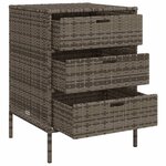 vidaXL Armoire de rangement de jardin gris 55x59x80 cm résine tressée