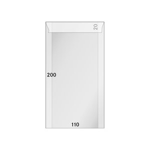 Pochettes cristal 110 x 200 mm - paquet de 500.