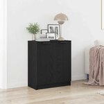 vidaXL Buffet Noir 60 x 30 x 70 cm Bois d'ingénierie