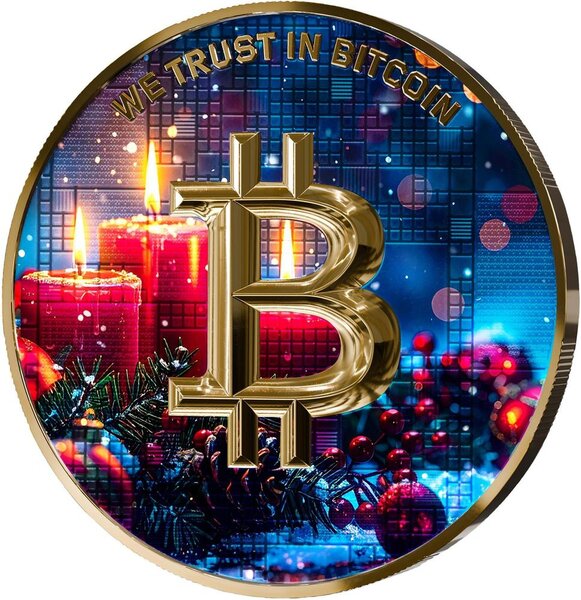 Pièce de monnaie en Argent 1000 Satoshi g 21 Millésime 2025 CHRISTMAS