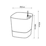 Pot de fleur Carré Greensense Aqua Care Ø 29 5 x hauteur 30 2 cm - 15 L - Gris Charbon