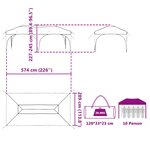 vidaXL Tente de fête pop-up 575 x 288 x 245 cm Bordeaux Tissu Oxford