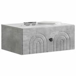 vidaXL Cabinet de chevet mural Gris béton 49 x 34 5 x 20 cm