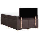 vidaXL Sommier à lattes de lit et matelas marron foncé 120x190cm tissu