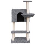 vidaXL Arbre à chat avec griffoirs en sisal Gris foncé 108 5 cm