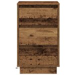 vidaXL Cabinet de chevet avec tiroir Bois ancien 39 x 34 5 x 65 cm