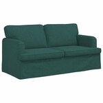 vidaXL Canapé 2 Pièces Vert foncé 162 x 80 x 85 cm tissu