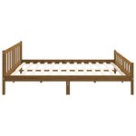 vidaXL Cadre de lit Marron miel Bois massif 200x200 cm