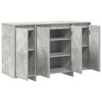 vidaXL Buffet gris béton Gris béton Mélamine 120 x 41 x 75 cm