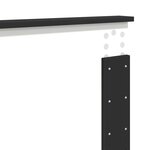 vidaXL Tête de lit Chêne noir 135 cm Bois d'ingénierie