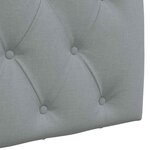 vidaXL Tête de lit suspendue Avec lumière LED Gris clair Tissu