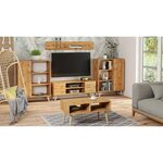 Meuble TV Focus pieds en bois 155cm