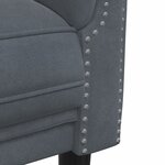 vidaXL Canapé à 3 places gris foncé velours