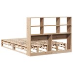 vidaXL Lit bibliothèque sans matelas 120x190 cm bois massif