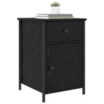 vidaXL Cabinet de chevet Chêne noir 40 x 42 x 60 cm Bois d'ingénierie