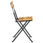 vidaXL Mobilier de bistro pliable 3 Pièces Bois d'acacia solide