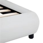 vidaXL Cadre de lit avec LED sans matelas blanc 160x200 cm