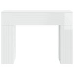 vidaXL Table basse Blanc brillant 102 x 35 x 75 cm Bois d'ingénierie