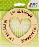Rond i love maman bois découpé