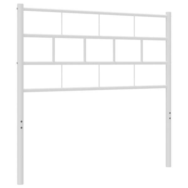 vidaXL Tête de lit métal blanc 80 cm