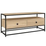 vidaXL Meuble TV chêne sonoma 100x35x45 cm bois d'ingénierie