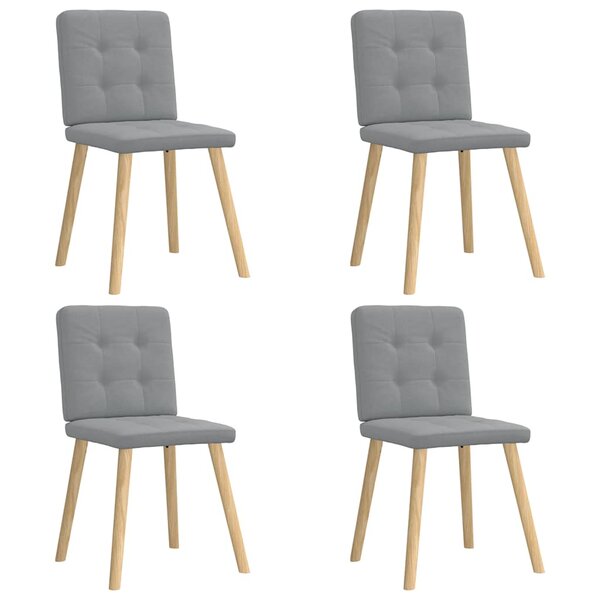 vidaXL Chaises à manger lot de 4 gris clair tissu