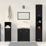 vidaXL Ensemble de mobilier de salle de bain 4 Pièces Chêne noir
