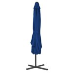 vidaXL Parasol de jardin avec mât en acier bleu 250x250x230 cm