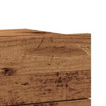 vidaXL Table de chevet murale vieux bois 40x32x30 cm