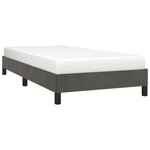 vidaXL Cadre de lit Gris foncé 90x200 cm Velours