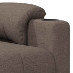 vidaXL Fauteuil de massage Taupe Tissu