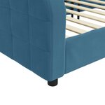 vidaXL Lit de repos sans matelas bleu 100x200 cm velours
