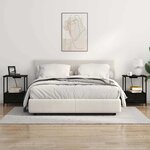 vidaXL Cabinet de chevet avec tiroir 2 Pièces Chêne noir 42 x 41 x 56 cm