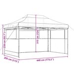 vidaXL Tente de fête Marron 292 x 440 x 315 cm Tissu Oxford