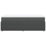 vidaXL Sommier à lattes de lit avec matelas Gris foncé 90x200 cm Tissu