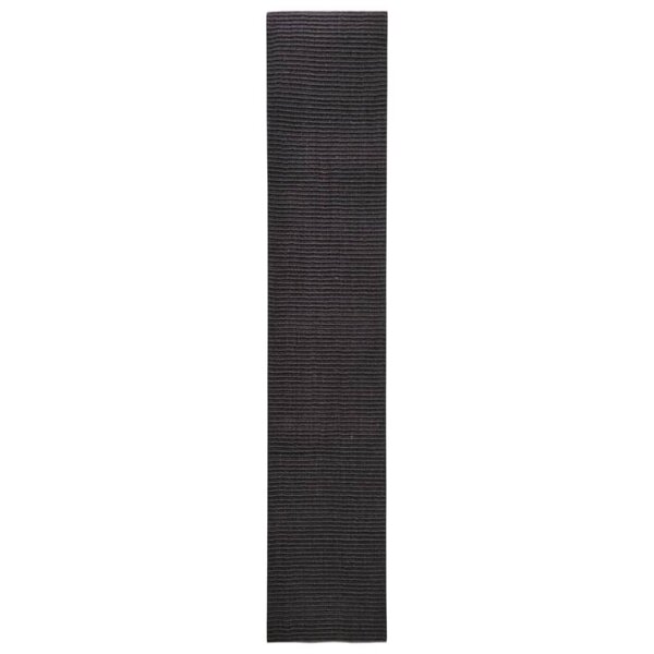vidaXL Tapis Sisal naturel 66x350 cm Noir