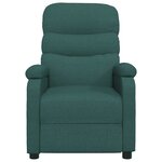 vidaXL Fauteuil de massage Vert foncé Tissu