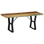 Banquette pouf tabouret meuble banc 110 cm bois de récupération massif 3002245