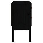 vidaXL Armoire console Noir 90x40x78 cm Bois de pin solide