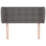 vidaXL Tête de lit avec oreilles Gris 93x23x78/88 cm Similicuir