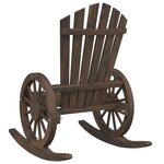 vidaXL Chaises à bascule Adirondack lot de 2 bois de sapin massif