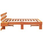 vidaXL Cadre de lit avec tiroir Marron 120 x 190 cm Bois massif en pin