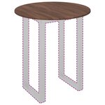 vidaXL Plateau de table Chêne marron 70 x 70 x 1 5 cm