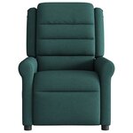 vidaXL Fauteuil de massage inclinable Vert foncé Tissu