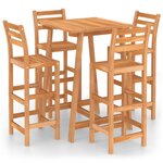 vidaXL Ensemble de bar d'extérieur 5 Pièces Bois d'acacia massif