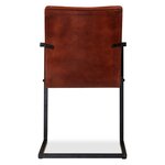 vidaXL Chaises à manger lot de 4 marron cuir véritable