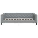 vidaXL Lit de jour avec matelas gris clair 90x190 cm tissu
