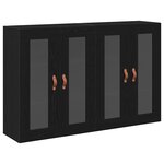 vidaXL Meuble mural 2 Pièces Chêne noir 69 5 x 34 x 90 cm