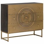 vidaXL Armoire à tiroirs avec tiroir Laiton 75 x 30 x 65 cm